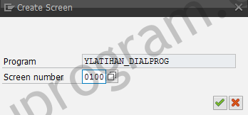 Create Screen - Dialog Programming