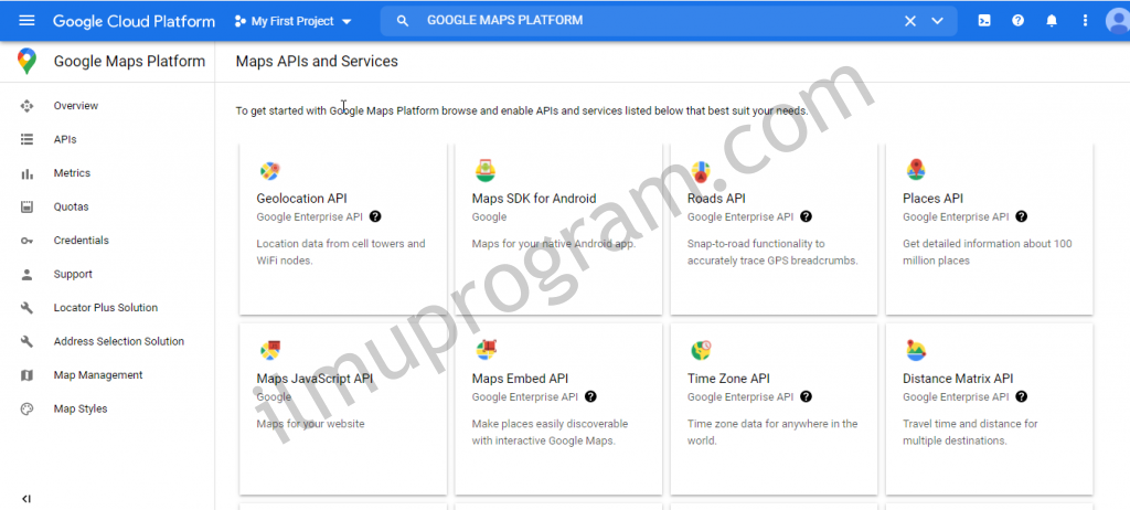 GOOGLE MAPS PLATFORMS